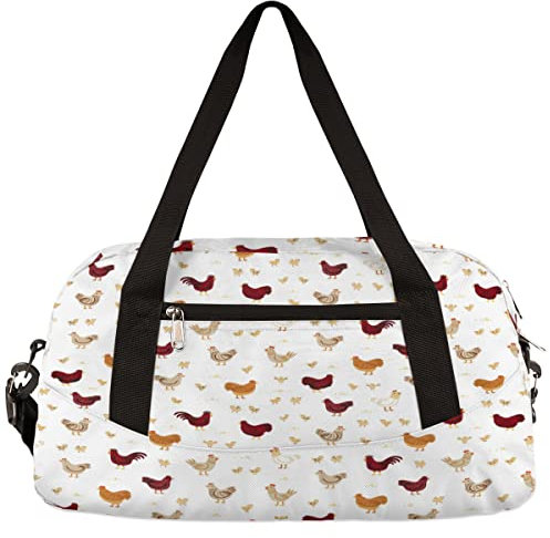 Kleiner Turnbeutel f¨¹r Damen und Herren, Bauernhaus, Hahn, Huhn, Sport, Gep?ck, Wochenende, Reisetasche f¨¹r Kinder, Jungen, M?dchen, leicht, ¨¹bernachtung