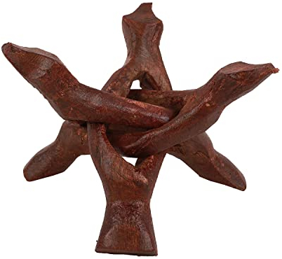 Indian Consigners Cobra - Treppiede in legno colorato (marrone rossastro), 10,5 cm