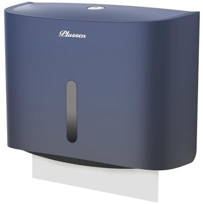 PLUSSEN Papierhandtuchspender, Handtuchspender für das Badezimmer, an der Wand, Z gefaltete Servietten und unterteilte Handtuchspender, fasst bis zu 200 Blatt(6015BU)