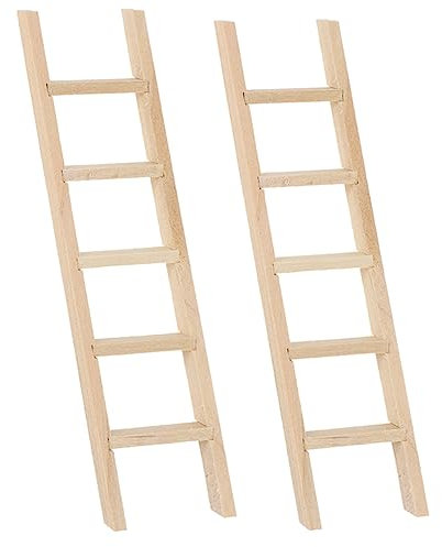 2pcs Doll House Ladder Mini Ladder Miniatures Mini Furniture Rope Ladder Jumping Spider Ladder Decor Mini House Decor Bonsai Decor Miniature Ladder Ornaments Wooden Sand Table Toy