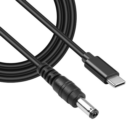 GINTOOYUN 65W PD USB C to DC5521 Power Extension Charge Cable (4.9FT) - For Router, CCTV, Laptop & More (20V)