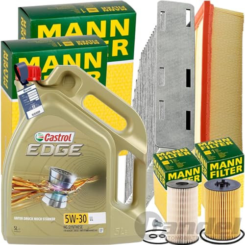 Inspektionspaket + 5L 5W-30 Motoröl passend für A3 8P Golf 6
