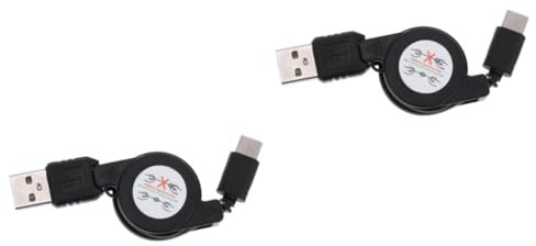 ABOOFAN 2pcs Retractable Usb Cable Type-c Fast Charger Cord for Portable Data Sync Cable