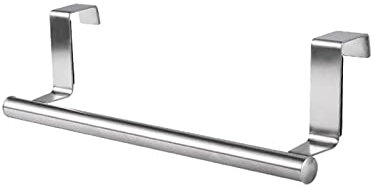 NEECS Ganchos de metal para colgar de acero inoxidable, armario de cocina, baño, toallero, estante para trapo sobre la puerta, barra de toalla, colgador, ganchos para colgar