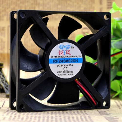RF24S8025H 8cm 8025 24V 0.15A 2-wire 2-pin frequency converter tester silent fan