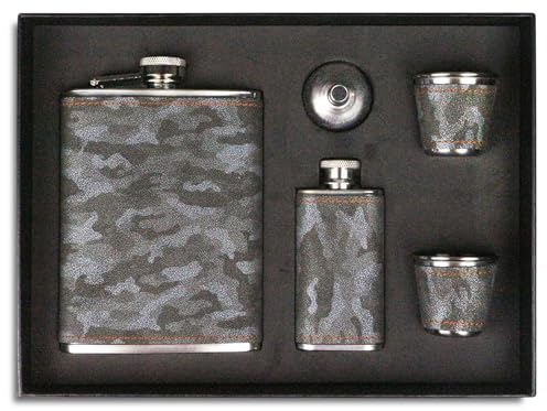 Flachmann edelstahl 260MLTragbare Weinflasche im Taschenformat, Geeignet für Bar-Party-Camping-Grill schwarz