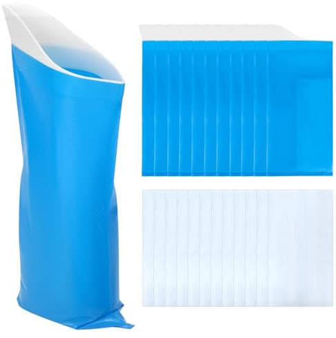 QWORK® 12 st 700 ml nödurinpåsar, superabsorberande, unisex, perfekt för resor, camping, trafikstockningar, utomhusaktiviteter