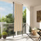JUDYY Außenrollo Gelb und Weiß 120x270 cm Stoff und Stahl, Sonnenschutz Balkon, Senkrechtmarkise Außen, Sonnensegel Aufrollbar, Windschutz Balkon - 368773