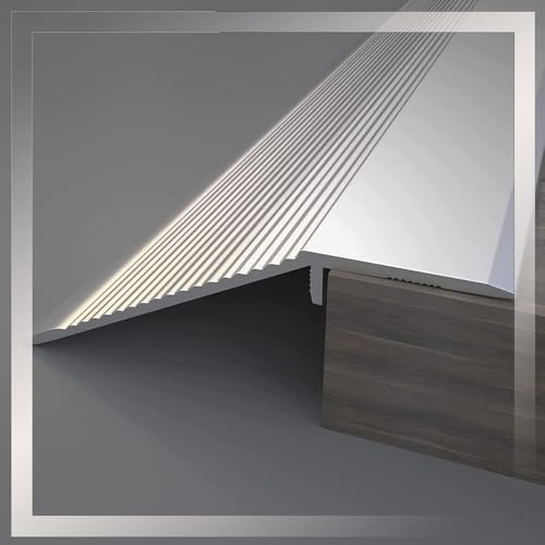 GSKDZG Aluminium Türleisten Übergangsprofil Höhenausgleich 20mm 40mm Boden Übergangsleiste Rutschfester Schwellenrampe Schneidebar Übergangsschiene(20mm (4/5in))