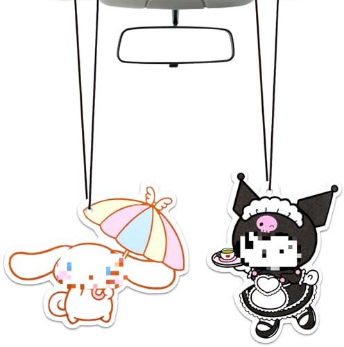 2 Stück San-ri Duftbaum Auto, Auto Lufterfrischer, Rückspiegel Auto Lufterfrischer, Auto Duftspender, Auto Duftanhänger, Rückspiegel Anhänger Fans Geschenk Hängende Weihnachts Dekoration