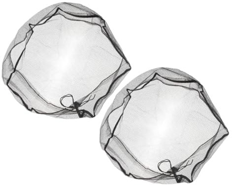 Warmhm 2pcs Round Electric Fan Covers Fan Guard Cover Fan Safety Net Mesh Fan Protection Easy Install Washable Black for Home