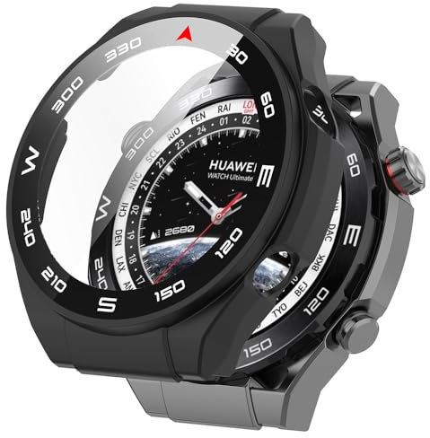 Custodia per Huawei Watch Ultimate, Difficile pc Case con Vetro Protettiva per Schermo, Anti-graffio, Anti-polver, Cover per Huawei Watch Ultimate