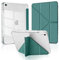 MuyDoux Funda Origami para iPad 10ª Generación 10,9 Pulgadas 2022/ iPad 11 (A16) 2025 con Portalápiz, 5 Posiciones Ajustables, Carcasa Trasera Acrílico Transparente Antigolpes Delgado, Verde Noche