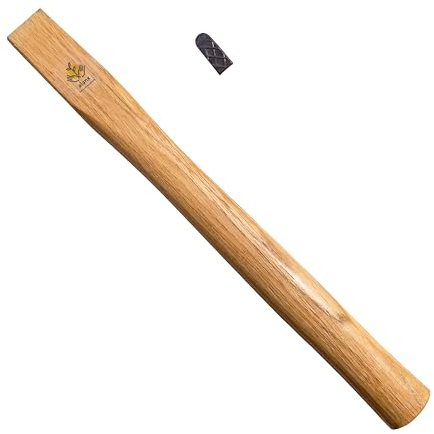 ALANX 14 inch Replacement Oak Wood Handle with one pin, Garden Hand Tool Handle