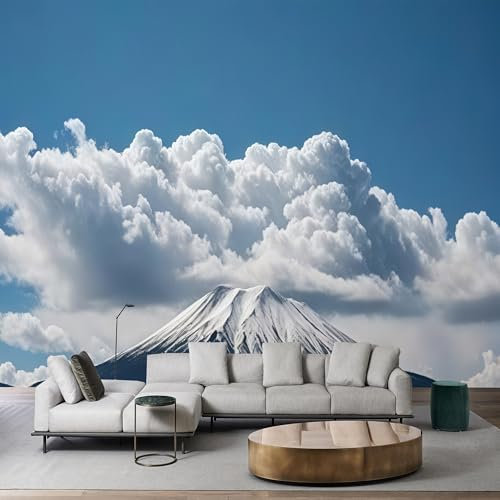 Mount Fuji Papier peint autocollant amovible pour salon, chambre à coucher et décoration d'inspiration japonaise