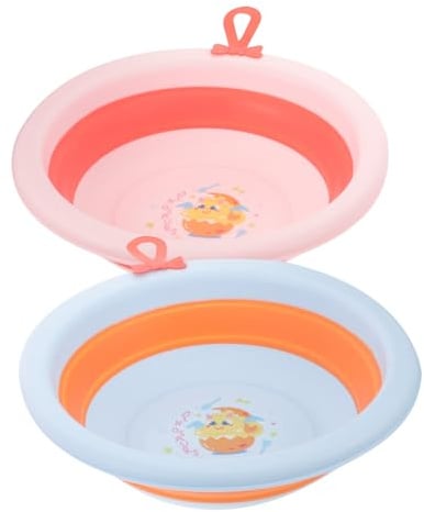 BATHVEVE Faltbares Waschbecken Klappbar Aus Stabilem Kunststoff Großes Volumen Tragbar Für Neugeborene Und Kleinkinder Geeignet Für Badezimmer Reisen Und Camping