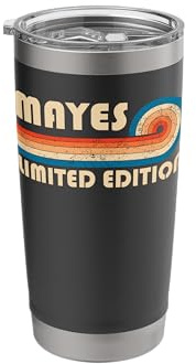 Mayes Retro 70s 80s Sunset Stripe Stainless Steel Insulated Tumbler