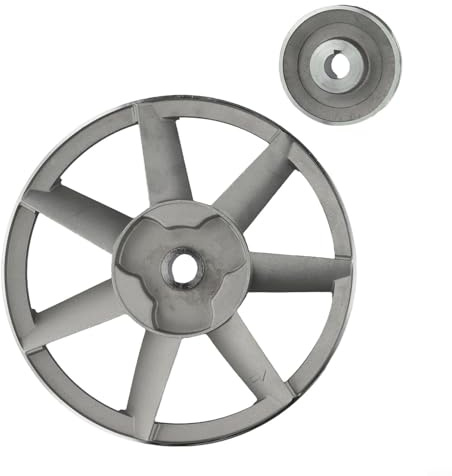Set di pulegge per compressore d'aria, tipo A, triangolare, per motore, volano, metallo, argento, diametro 265 mm o 300 mm, larghezza slot 13 mm, per compressori d'aria e aria (tipo 265)