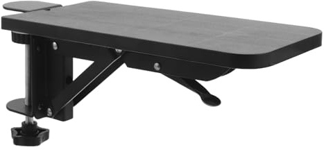 Healvian Support Ordinateur Pliable Noir en Plastique et Alliage Léger Repose-bras Ergonomique 90 Degrés pour Bureau Gaming et Poste de Travail Augmentant la Productivité
