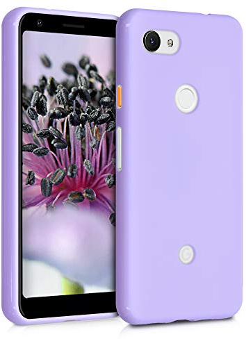 kwmobile Case for Google Pixel 3a Case - Soft Cover - Shockproof TPU Material - Wireless Charging - Lavender
