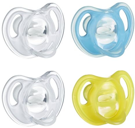 Tommee Tippee Ultra-Light Silicone Baby Pacifier, Boy - 6-18m, 4pk, Blue