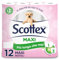 Scottex Scottex Papier toilette original géant 12 maxi rouleaux 500 feuilles – 125 g