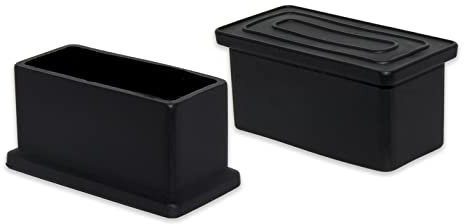 Flyshop 24 Tapas de Patas de Silla de PVC antiarañazos, se Adapta a Patas rectangulares con diámetro Exterior de 13/16 x 2, 20 x 50 mm