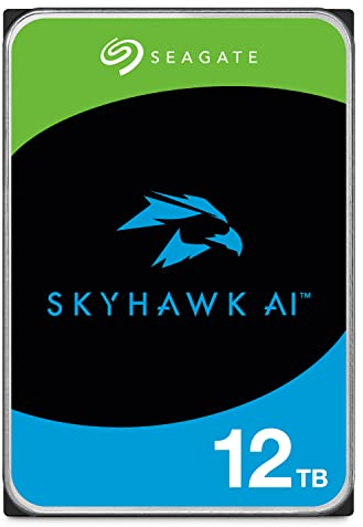 Seagate SkyHawk AI, interne Überwachungsfestplatte HDD 12TB, 3.5 Zoll, SATA 6 Gb/s, 256 MB Cache, DVR-/NVR-Sicherheitskamerasystem, Data Rescue Services (ST12000VE001)