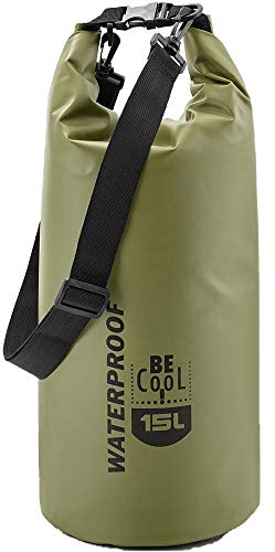 Be Cool Isolierte wasserdichte Kühltasche in Grün - Family, Reise, Sport, Lifestyle, Fashion und Shopping tauglich. Für Kosmetik, Medizin, Picknick, Schule, Ausflüge Ø 21 cm, Höhe 56 cm, 15 L Volumen