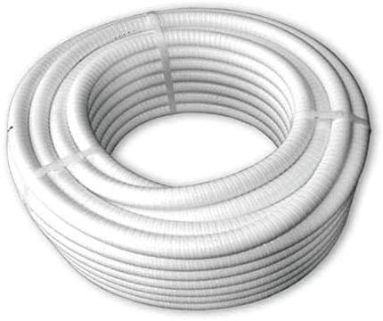Couronne 50m Tuyau Blanc Piscine PVC Pression Souple Semi-Rigide à coller diamètre 50mm⌀ extérieur
