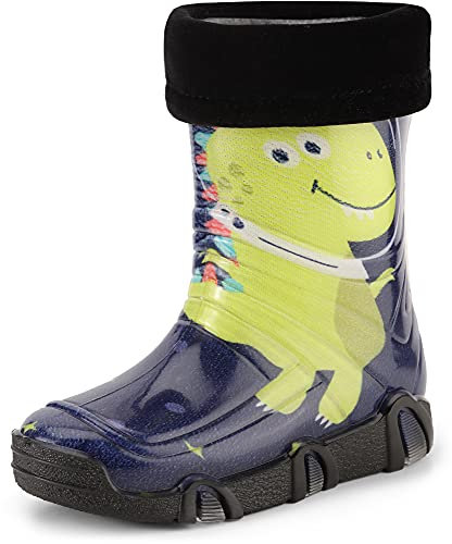 Ladeheid Kinder Mädchen Jungen Gummistiefel Gefüttert Swk2021 (Muster-47, 27/28 EU)