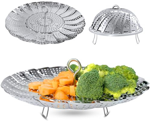 Vegetable Steamer Basket, 304 Stainless Steel Veggie Extra Large
