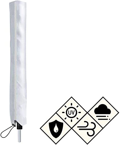 Duories Schutzhülle für Wäschespinne,wasserdichte Wäschespinne Schutzhülle,Reißfest Oxford-Gewebe Universal Abdeckung für Wäscheschirm Schutz für Wäschespinne mit Reißverschluss & Kordelzug,Silber