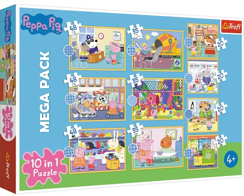 Trefl Peppa Pig, 10 in 1 Puzzle (Kinderpuzzle)