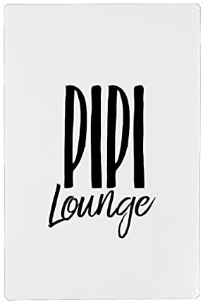 artboxONE Metall-Poster 20x30 cm Typografie PIPI Lounge von Künstler AB1 Edition