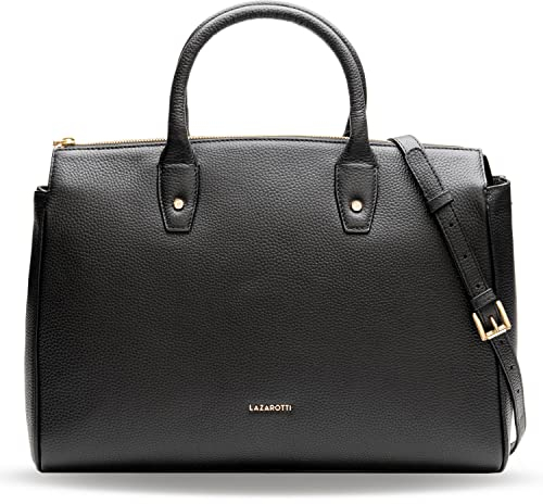 Lazarotti Bologna XL Damen Leder Handtasche | längenverstell- & abnehmbarer Tragegurt | sehr große Henkeltasche 40 cm