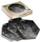 DV DESIGN 4 x Eco Boxed Kork Hexagon Untersetzer Set - BW - Galaxy Space NASA Trinkbecher Becher Glas Tisch Schutzmatte #41600