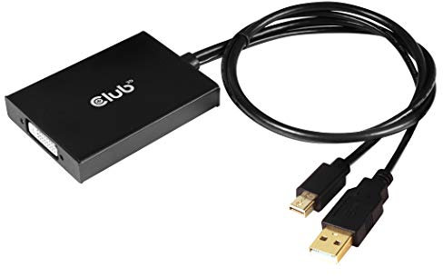 Club 3D Mini DisplayPort to Dual Link DVI - HDCP OFF version for Apple Cinema Displays Active Adapter - 0.6 m - DVI-D - Female - Male - Straight - Straight