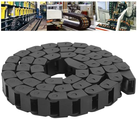 Fyearfly Schleppkette 10 mm x 15 mm Kabelschleppkette 1M Energiekette Nylon kabelkette mit Endverbindern für 3D Drucker CNC Router Maschine
