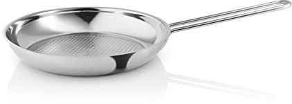 Eva Trio | Bratpfanne Ø28 SS honeycomb |Mit „Waffelboden“ – ein besonderes Muster, das ein Festbacken der Speisen verhindert | stainless steel