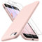 TOCOL Silicone for iPhone SE Case, Liquid Silicone Multi-Color Slim Silky-Soft Touch Anti-Scratch Shockproof Protective Phone Cover, Pink
