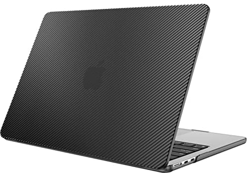 Fintie Hülle Kompatibel mit MacBook Air 13.6 Zoll M4 M3 M2 (2025-2022) A3240 A3113 A2681, Ultradünne Hartschale Schutzhülle Snap Case Kompatibel mit MacBook Air 13.6 Zoll, Schwarz(Welligkeit)
