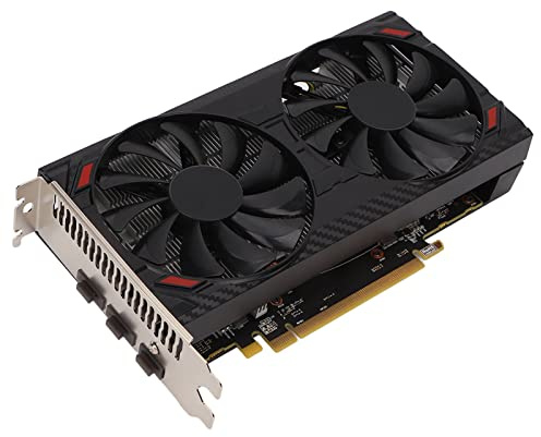 Dpofirs Tarjeta Gráfica RX 5500XT de 8 GB GDDR6, Tarjeta Gráfica de Computadora RX5500XT de 128 bits, 2xDP, HDMI, 1717/7000MHz, 8xPCI Express 3.0, Sistema de Enfriamiento de Doble Ventilador