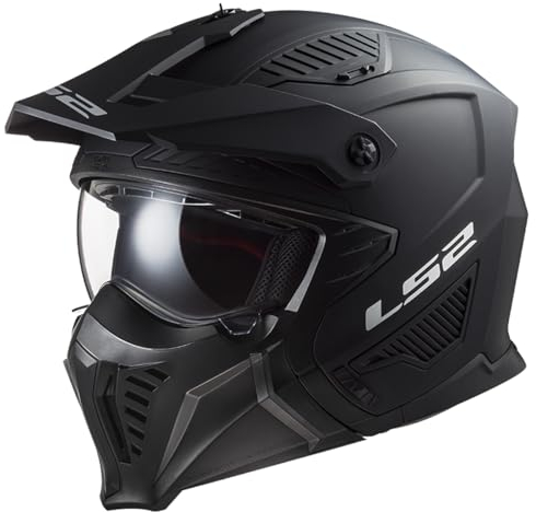 LS2, Casque moto jet modulable DRIFTER Solid Noir Mat, XS