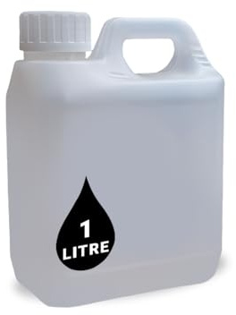 PowerChem 4 x 1L Jerry Can Bottle Container + 38mm Cap - For Storage of Liquids Chemicals Food Stuff Fuel NATURAL