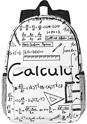 OCELIO Mathematik Geometrie Geek Calculus 38,1 cm leichter Studentenrucksack Mädchen und Jungen Rucksack Laptop Rucksack, Mathematik Geometrie Geek Calculus2, EinheitsgröÃŸe