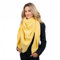Scandi Linen Musselin Tuch, Schal Damen, Halstuch, Viereckig (Einlagig), Weiches Gelb