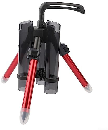 Canna da pesca, portatile Treppiede canna da pesca, supporto per canna da pesca, per mare, lago, all'aperto, rosso
