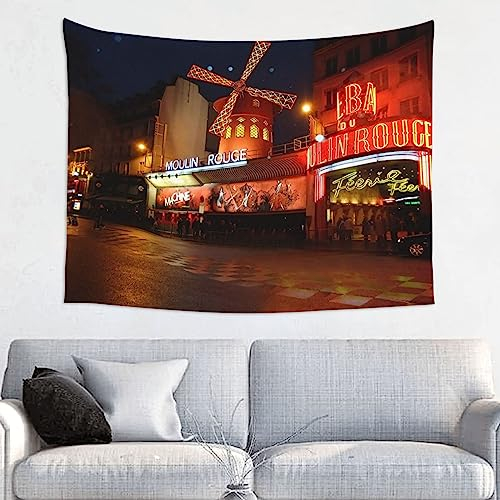 VACSAX Moulin Rouge Wandteppich, Wandteppich, Dekoration für Schlafzimmer, Wohnzimmer