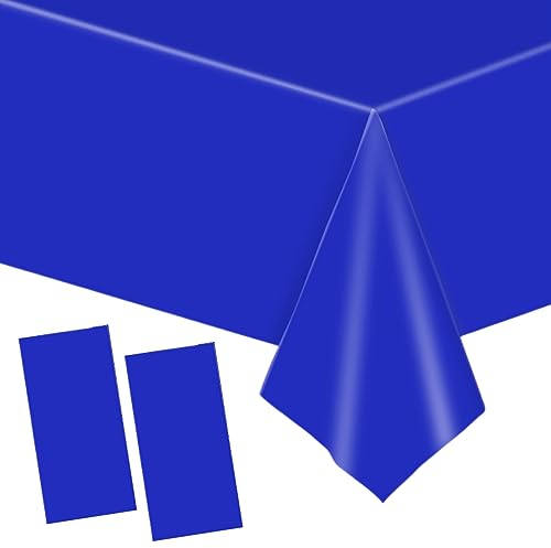 2 Stück Einweg Tischdecke Royal Blau Papiertischdeck Roll Kunststoff Party Tischdecken,137*274cm Papiertischdecken Rolle Wasserdichte Tischtuch für Bienen Party,Kindergeburtstag,Hochzeiten,Weihnachten